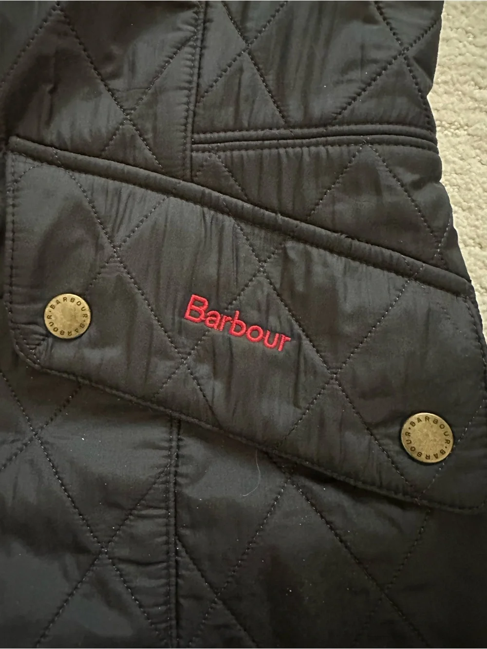 Barbour Cavalry Polarquilt Jacket Women’s US 6 Dark Navy Quilted Fleece Lined - Picture 2 of 4